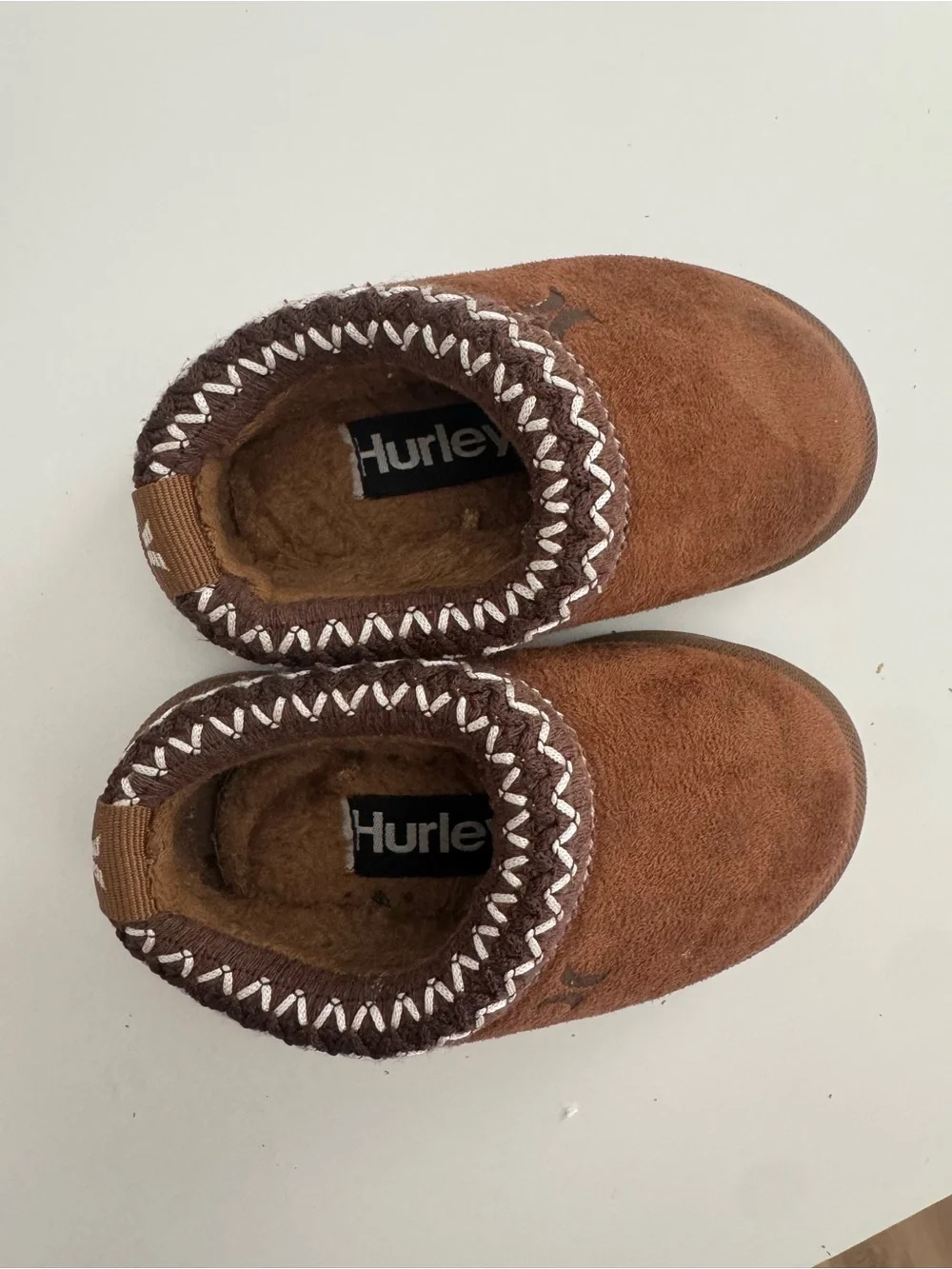 Kids Cozy Brown Slip-On Slippers